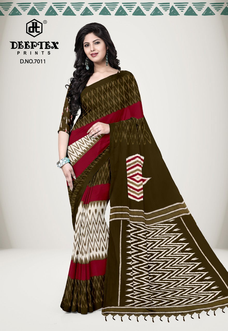 Deeptex Ikkat Special 7 Casual Wear Wholesale Saree Collection